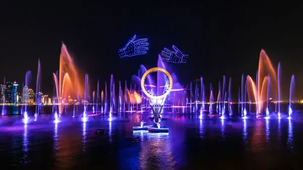 drones becoming hands at opening show fifa world cup doha