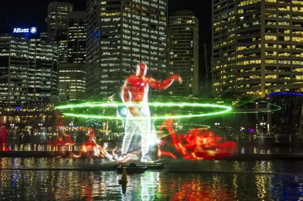 water screen vivid festival sydney 2014 dance