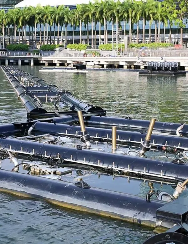 structures flottantes spectacle aquatique géant spectra marina bay singapour 8
